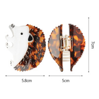 Accessoires capillaires à maintien fort, pinces à cheveux originales en forme de hérisson 3D, pinces à cheveux fantaisie en acétate en forme d'animal
