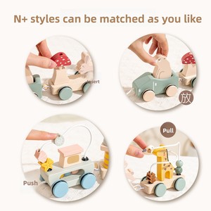 Porteur transfrontalier en <span class=keywords><strong>bois</strong></span> éducatif pour bébés - Capacité de charge 10 kg - Cadeau pour nourrissons de 0 à 12 mois - Product Image 4