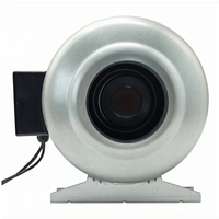 Ventilateur encastré EC 100-230V, moteur, boîtier métallique, roue en plastique, silencieux, haute efficacité, ventilation de pièce, hydroponie
