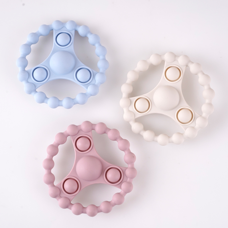 BPA Free Silicone Teether Ring Toy