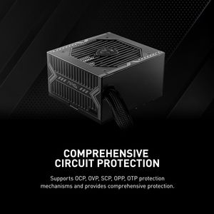 Alimentation électrique MSI MAG A650BN non modulaire compacte <span class=keywords><strong>650W</strong></span>, <span class=keywords><strong>80</strong></span>+ <span class=keywords><strong>Bronze</strong></span>, ventilateur silencieux, conception PFC active, en stock - Product Image 6