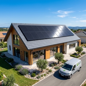 Kit solaire hybride commercial et résidentiel de 10 kW |   Invertisseur haute efficacité + Prêt pour le stockage de batteries - Product Image 2
