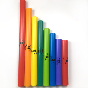 Wholesale 8 Pieces Plastic 8-Tone Percussion Tubes Rainbow Sound Tube Orff Percussion Instrument For Preschool <b>Music</b> Training - Product Image 4