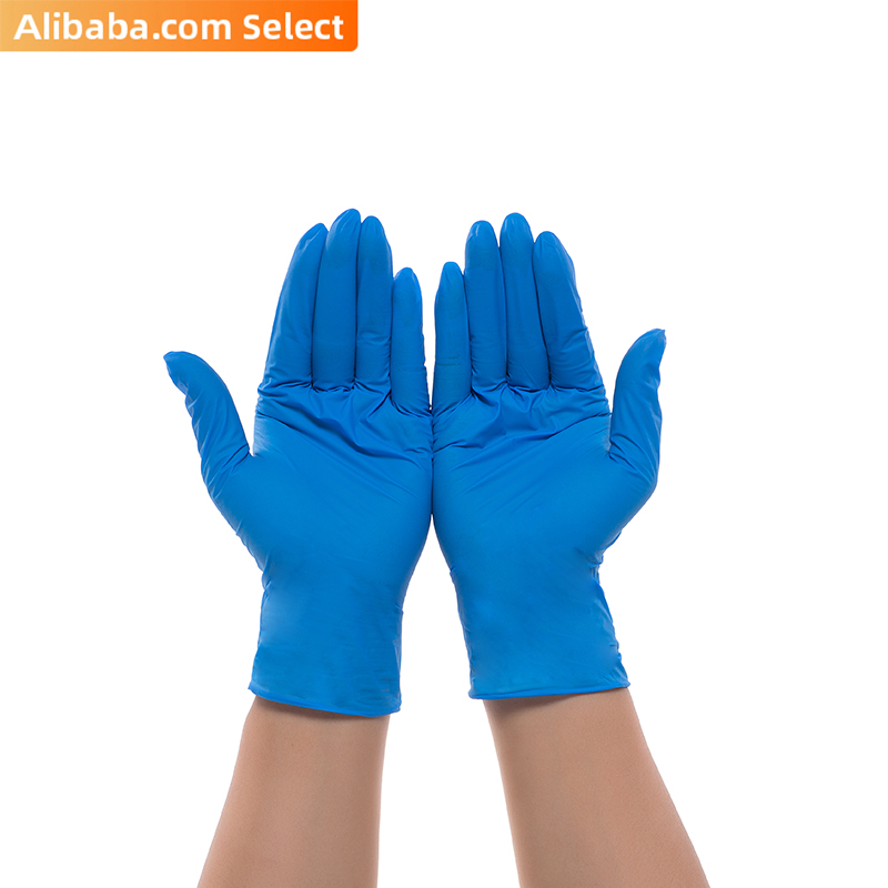 EN455 EN374 ASTMD5250 Хемо SGS-FOOD CE 510k serial Одноразовые Синие нитриловые пвх смесь смотровые перчатки для США и Европы