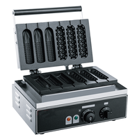 Nouvelle machine à gaufres électriques commerciales 220V avec design portable en acier inoxydable 304 pour la production de sucettes glacées, de maïs soufflé et de snacks