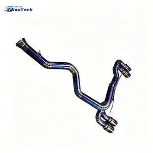 Système d'échappement en titane haute performance pour BMW E82 1M 3.0L N54 Valvetronic, montage direct avec embouts quadruples en titane - Product Image 4