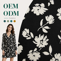 Tissu imprimé numérique moderne en satin de soie composite 100 % polyester, 57 pouces, élégant, pour robe de cocktail, impression personnalisée, OEM ODM