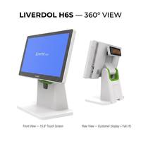 Système de point de vente intelligent Bluetooth 5.2, caisse enregistreuse tactile à double écran, système POS tout-en-un Windows/Android, modèle H6S, vêtements