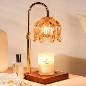 Lampe d'aromathérapie LED moderne <span class=keywords><strong>en</strong></span> verre réglable pour bougie, lampe <span class=keywords><strong>de</strong></span> chevet avec alimentation par batterie pour salon - Product Image 1