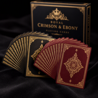 Boîte cadeau de cartes à jouer en papier personnalisées de luxe avec des cartes de poker écologiques, durables, imperméables, 52+2 cartes, design magnétique rigide