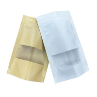Sachets Doypack en papier kraft de qualité alimentaire, refermables, imprimés sur mesure, pour l'emballage alimentaire du café, du thé, des noix et des snacks