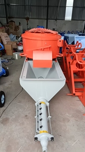 Mit CE-Konstruktion Zementmörtel-Sprüh maschine Kleine elektrische Wandputz maschine Beton-Stuck mischer mit Pumpe - Product Image 2