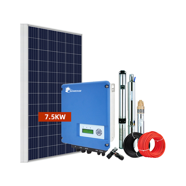 Solar Water Pump 10hp 7.5kw 24 Hours Running AC Solar Energy Pumpig System for Drip Irrigation