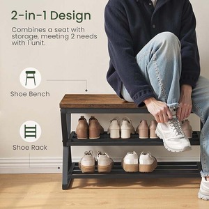 Banco de Zapatos Moderno y Lujoso con Organizador, Estante Largo con Espacio de Almacenamiento para Pasillo, Entrada Estrecha, Tienda Minorista, Esquina de Vestidor - Product Image 6