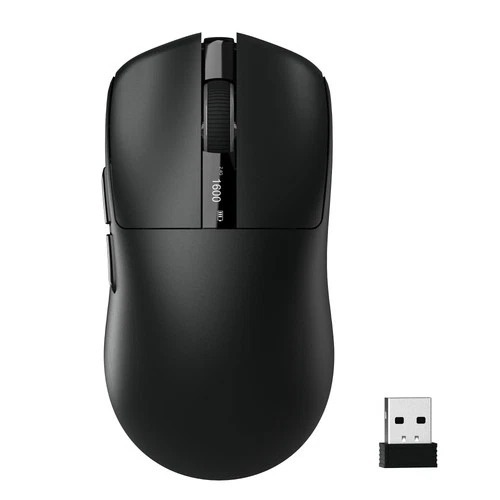 Rechargeable Wireless Mouse 2.4G+BT5.1 Dual Mode RGB Gaming Mouse Ergonomic Mouse 4 DPI Option with LED Light Design Pink White