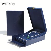 Boîte à collier de luxe Petite quantité minimale de commande grande taille avec logo personnalisé Parfaite pour le fabricant d'emballage de colliers
