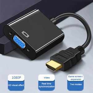 Adaptateur <span class=keywords><strong>convertisseur</strong></span> <span class=keywords><strong>coaxial</strong></span> actif 1080p 60Hz vers <span class=keywords><strong>VGA</strong></span> avec audio 3,5 mm et micro USB pour projecteur, HDTV, caméra - Product Image 6