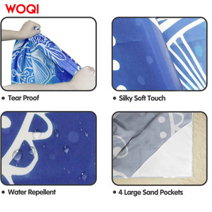 เสื่อโยคะ WOQI หนา 6 มม. พับได้ กันลื่น ซับแรงกระแทก สำหรับออกกำลังกายที่บ้าน ใช้ในร่ม เหมาะสำหรับทุกเพศทุกวัย ลายดอกไม้ - Product Image 4