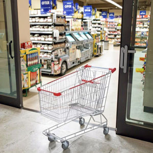 Тележка для покупок в супермаркете, сетчатая структура, прочный пластик, металл и сталь, полипропиленовый материал с обработкой поверхности PU - Product Image 5