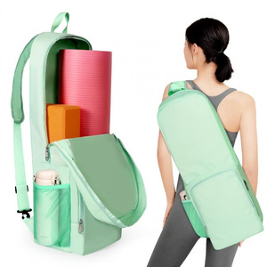 Yoga Mat <b>Bag</b> Large Capacity Waterproof Moisture Proof Expansion <b>Sports</b> Backpack For <b>Outdoor</b> Fitness Unisex Light Green - Product Image 1