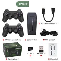 Console de jeux rétro M8, jeux vidéo plug-and-play, stick de jeux rétro intégré avec 9 émulateurs, 2 joysticks sans fil, cadeau pour enfant