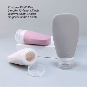 90ML Portable Reusable Silicone Squeeze Travel Shampoo <b>Bottle</b> Squeeze Lotion Cosmetic Body Wash Storage Container Travel <b>Bottles</b> - Product Image 3