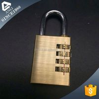 Cadenas ANLI en laiton massif résistant aux intempéries, sans clé, design unique, pour portes en aluminium, verre, bois, portails, clôtures, boîtes à outils