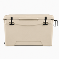Glacière portable rotomoulée de 75 L avec roues, isotherme en LLDPE, pour la pêche, le camping et le transport de fruits de mer