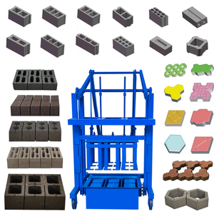 Máquina Manual de Alta Eficiencia para Fabricar Bloques de Cemento y Hormigón, Tamaño Pequeño, 400-120-200 mm, Ladrillos Huecos de Tres Orificios en Venta - Product Image 1