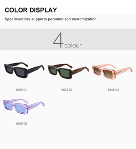 CONCHEN Low MOQ Hochwertige Vintage rechteckige Brille Dicker Acetat rahmen Polarisierte Linse Benutzer definierte Sonnenbrille Herren - Product Image 6