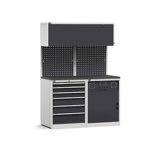 Fami GARAGE035 meuble modulaire avec dessus caoutchouté, bloc à tiroirs et armoire technique, 1428mm - Product Image 1
