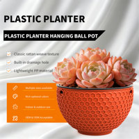 Pot suspendu double traditionnel auto-arrosant avec trous de drainage, 2,56 L, en PP durable pour usage intérieur/extérieur