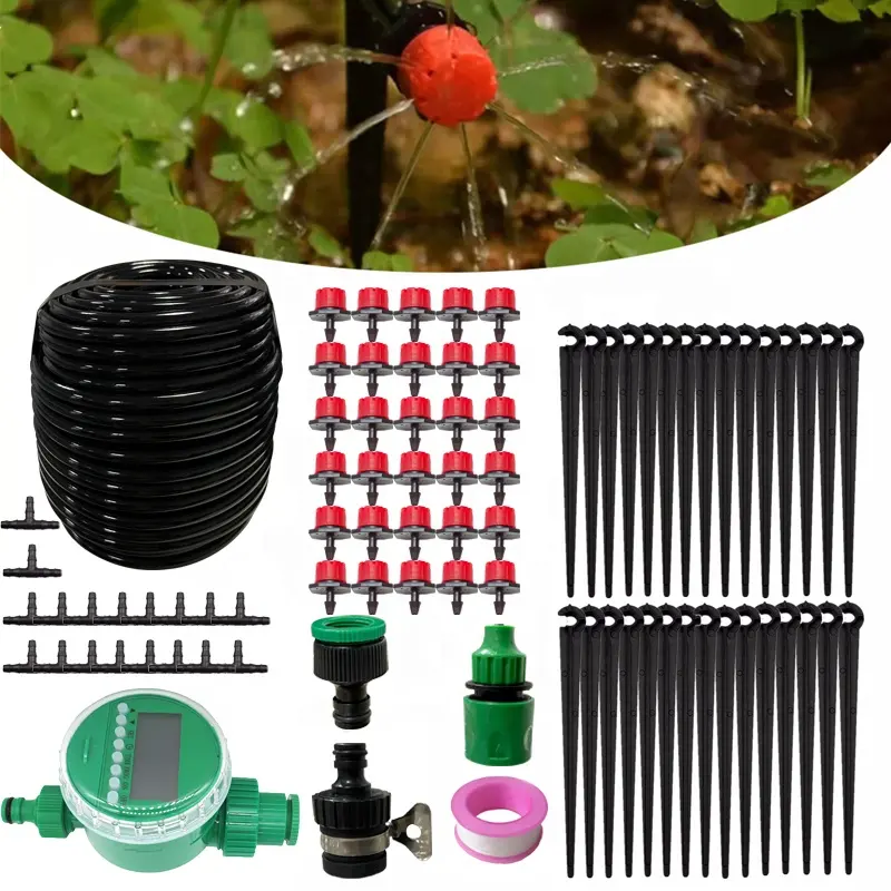 Plant Watering System Tuin Automatische Watering Druppelbuis Kit Voor Container En Opknoping Bakets