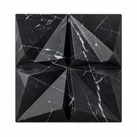 Panneau mural moderne en PVC 3D imperméable, marbre noir Nero Marquina avec veinage blanc, panneau décoratif pour murs d'accentuation
