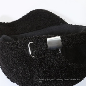 Casquette de baseball midi en polyester pour femme, style célébrité, avec lettre R, chaude, mode automne-hiver, décontractée - Product Image 4