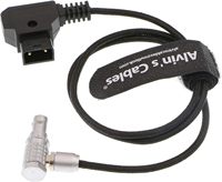 Cable de alimentación flexible de 12V de Alvin's Cables, con conector macho de 2 pines a D-tap, para cámara Teradek, monitor SmallHD, Vaxis, 60cm/23.6in, cable trenzado