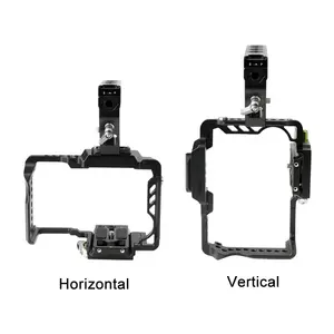 Gearvoo Cage For DSLR With Built-in Manfrotto 501 Quick Release Plate Design For Panasonic S1/S1R.S1H. DSLR Rigs