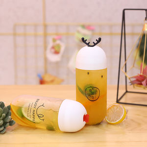 Nuevo Diseño Creativo Personalizable, Botella Vacía Transparente de 500 ml con Forma de Cápsula para Bebidas, Jugos de Frutas, Té con Leche Boba - Product Image 5