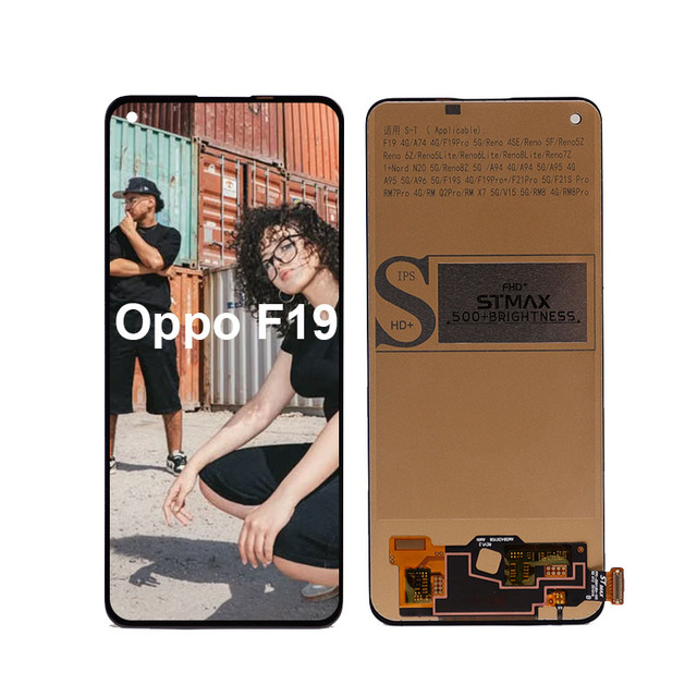 Factory Made Incell LCD Display Assembly OPPO F19 Mobile Phone Screen with Touch Digitizer Panel and Quality Testing Supply
