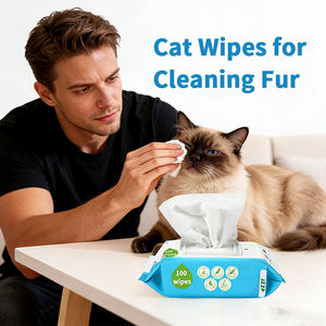 OEM 100 pièces Lingettes humides pour animaux de compagnie de haute qualité, écologiques, pour chiens et chats, peau sensible, lingettes humides pour animaux de compagnie - Product Image 6