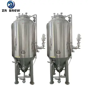Fermenteur conique d'acier inoxydable de cuve de Fermentation de bière de 5BBL 7BBL 1000L 10BBL avec la veste de refroidissement