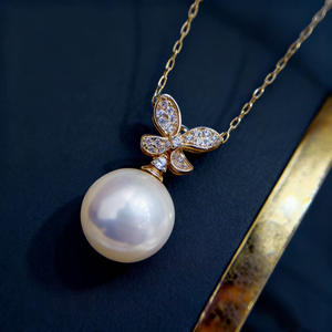 Accesorios de Perlas DIY, Colgante de Plata S925 con Cuentas Redondas de 10-13 mm, Soporte Vacío para Collar para Mujer, Accesorio 31461 - Product Image 4