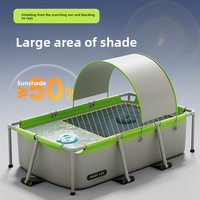 Neuer großer, nicht aufblasbarer, quadratischer PVC-Swimmingpool für den Außenbereich mit Sonnendach und Filter für den Hausgebrauch, für Kinder und Erwachsene, Großhandel