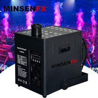 MINSENFX Canon à brouillard CO2 LED RGB DMX 4000W étanche 18M pour DJ, machine à fumée liquide pour soirées, clubs et événements