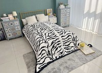 Couverture en tissu minky imprimé de style coréen personnalisée, chaude, douce et luxueuse, 100% polyester, couverture Raschel pour lit