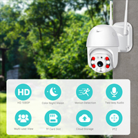 Caméra de surveillance intelligente Wi-Fi avec double éclairage, interphone bidirectionnel, contrôle PTZ, vision nocturne couleur intégrale et lumière noire