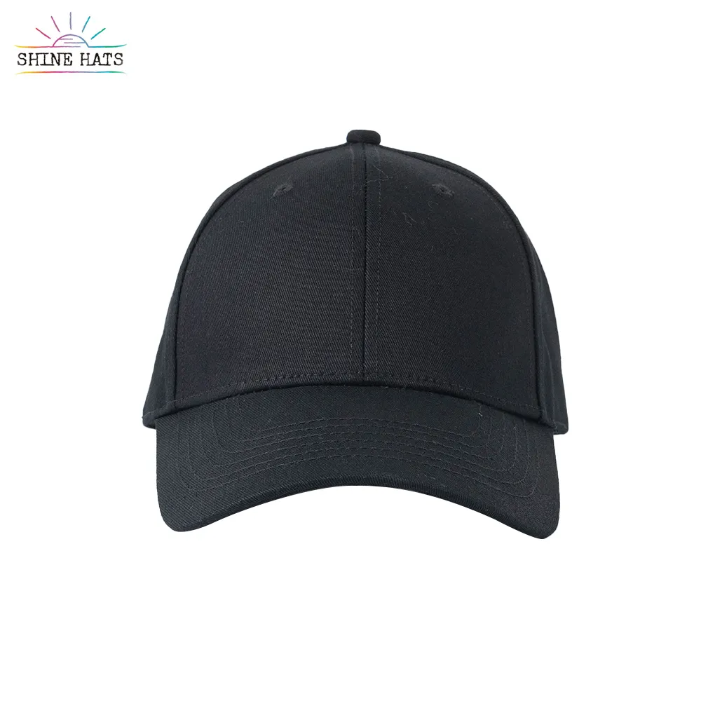 Shinehats topi kamuflase Golf hitam topi fit penutup belakang Snap Logo bordir kustom untuk pria