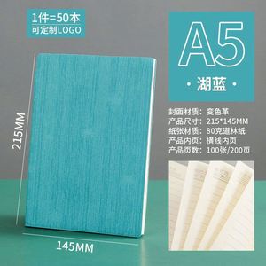 Wholesale High Quality Business Office Lined Personalized Printing PP PU Leather Custom A5 Hardcover Journal Notebooks with Logo - Product Image 5