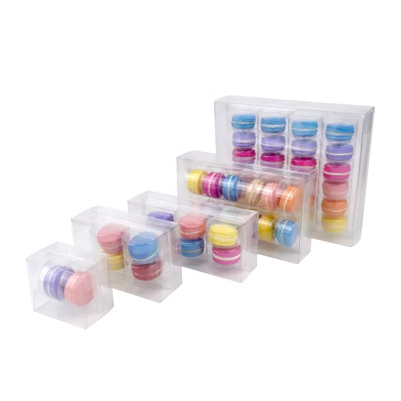 2 4 6 12 24 Macaron Clear Plastic Packaging Box Macaroons Inserts Blisters Tray With Transparent Boxes