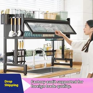 Gabinetes de Almacenamiento a Prueba de Polvo para Fregaderos, Venta al por Mayor de Fábrica, <span class=keywords><strong>Sin</strong></span> Perforación, Estantes de <span class=keywords><strong>Cocina</strong></span> para el Hogar con Puertas - Product Image 4